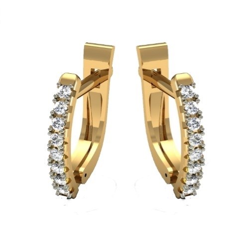 Серьги золотые с прелестными вставками. Вес 2,86 г. MG572