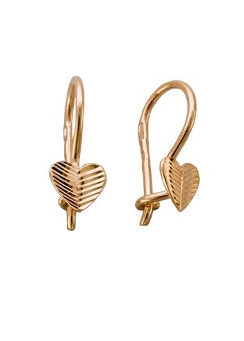 Серьги золотые с прелестными детскими вставками. Вес 2,86 г. MG633