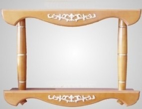 Полка для икон двухъярусная прямая с узором №50 228551 - фото 8593