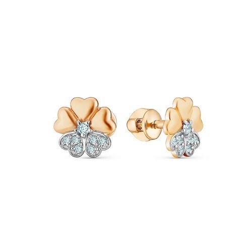 Серьги (пусеты и продевки) золотые. Вес 1,50 г. MG867 - фото 86109