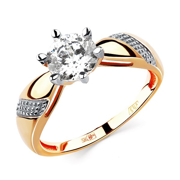 Кольцо золотое с вставками. Вес от 2,19 гр. MG1060