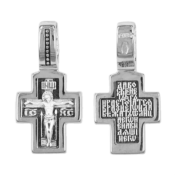 Крест серебряный Ag 925, коллекция Санкт-Петербург, Чернение (оксидирование), 1,77 гр. КРС0224249