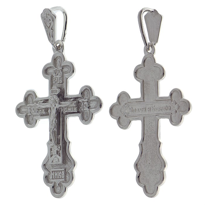 Крест серебряный Ag 925, коллекция Спаси и сохрани, с молитвой Спаси и сохрани, 17,25 гр. КРС0224493