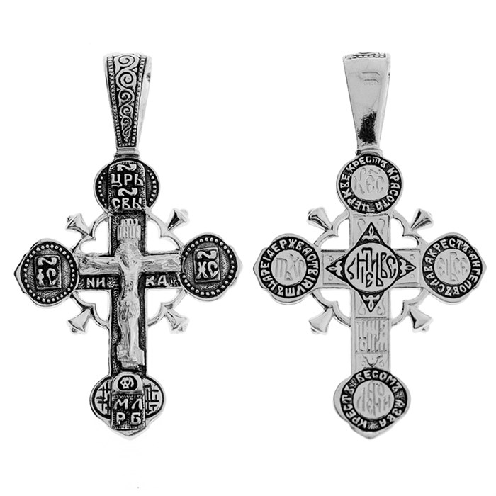 Крест серебряный Ag 925, коллекция Санкт-Петербург, Чернение (оксидирование), 6,64 гр. КРС0224544