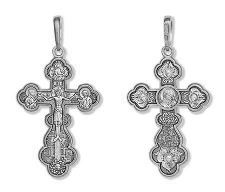 Крест серебряный Ag 925, коллекция Липецк, Чернение (оксидирование), 8,95 гр. КРС0224607