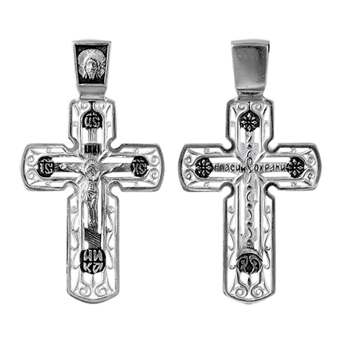 Крест серебряный Ag 925, коллекция Санкт-Петербург, Чернение (оксидирование), 3,44 гр. КРС0224674