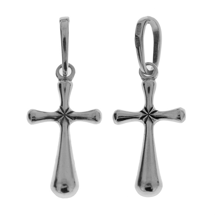 Крест серебряный Ag 925, коллекция Липецк, Чернение (оксидирование), 1,79 гр. КРС0224905