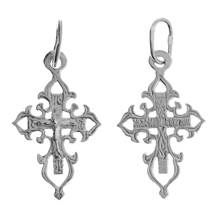 Крест серебряный Ag 925, коллекция Эпифания, 0,64 гр. КРС02241045