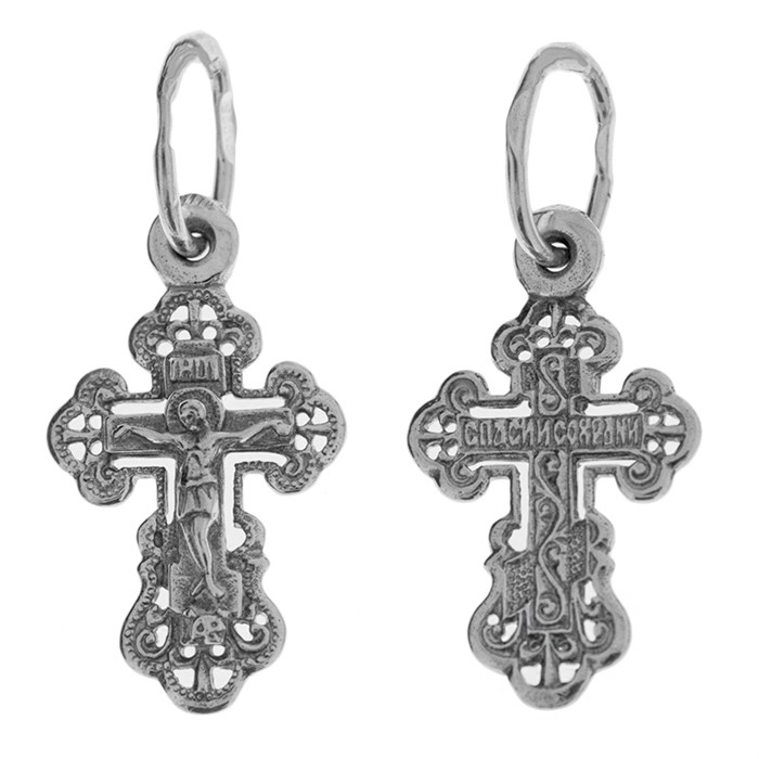 Крест серебряный Ag 925, коллекция Светоч, Чернение (оксидирование), 1,42 гр. КРС02241084