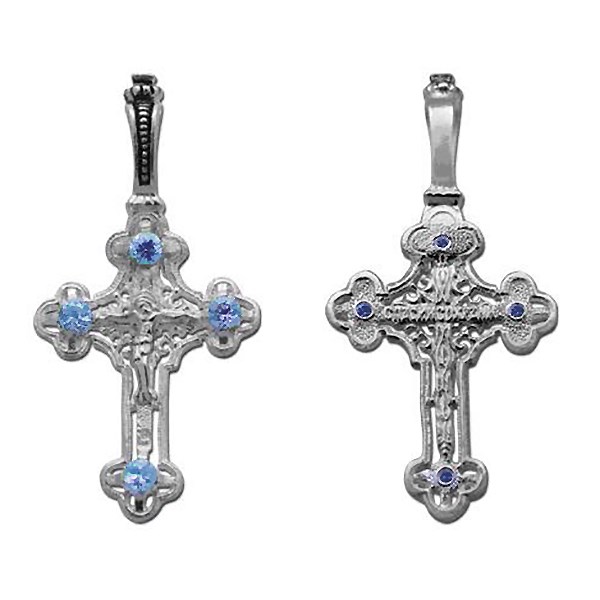 Крест серебряный Ag 925, коллекция Санкт-Петербург, вставка Фианит, 1,35 гр. КРС02241181