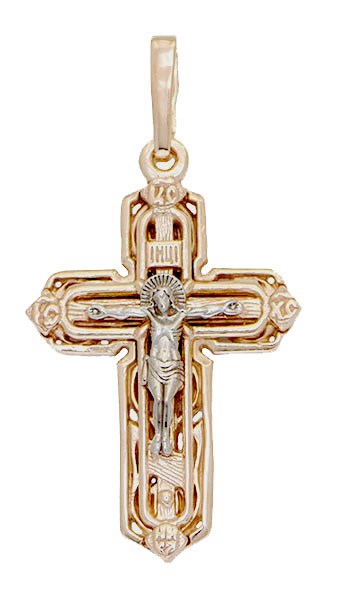 Крест позолоченный Ag 925/Au 585, коллекция Глас, Позолота красная 585*, 2,42 гр. КРС02241198