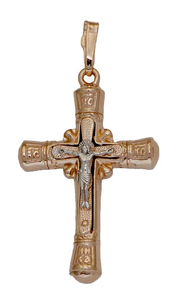 Крест позолоченный Ag 925/Au 585, коллекция Глас, Позолота красная 585*, 3,1 гр. КРС02241200