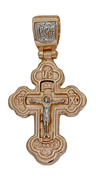 Крест позолоченный Ag 925/Au 585, коллекция Глас, Позолота красная 585*, 3,55 гр. КРС02241201