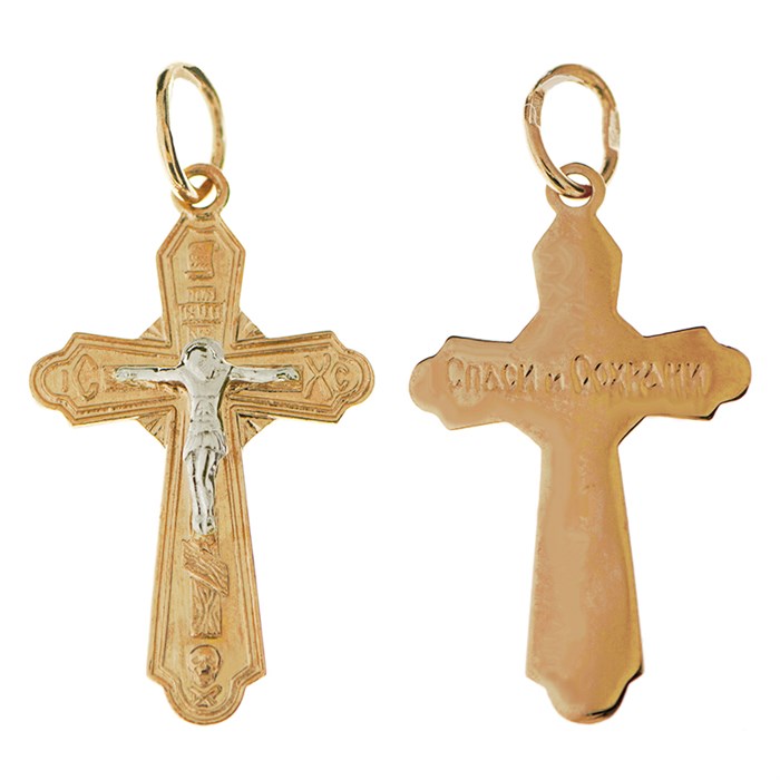 Крест золотой Au 585, коллекция Православие, 1,55 гр. КРС02241232