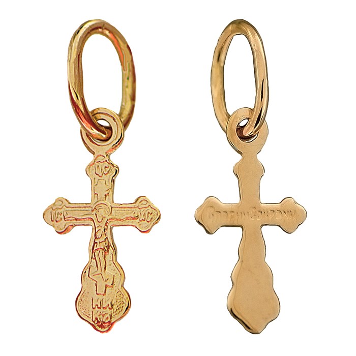 Крест золотой Au 585, коллекция Православие, 0,36 гр. КРС02241259