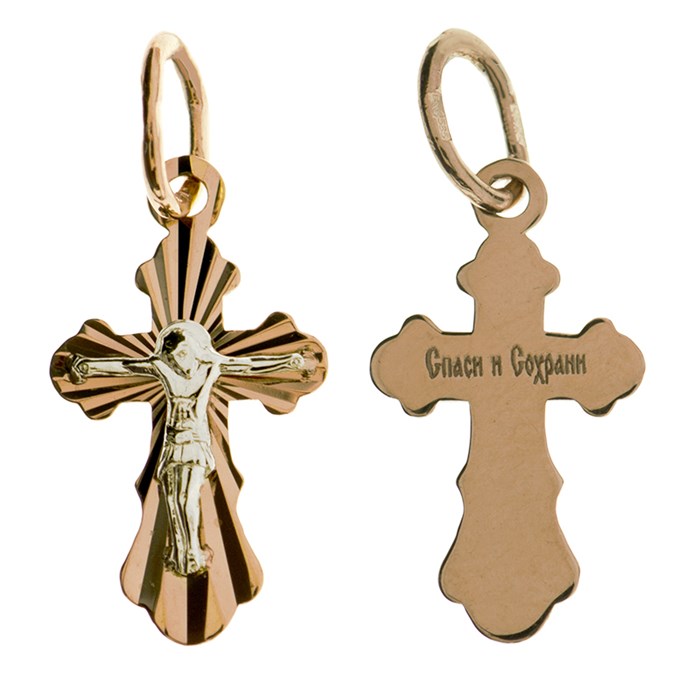 Крест золотой Au 585, коллекция Православие, 0,68 гр. КРС02241261