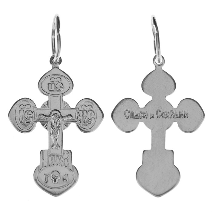 Крест серебряный Ag 925, коллекция Иваново, Родий, 1,2 гр. КРС02241293