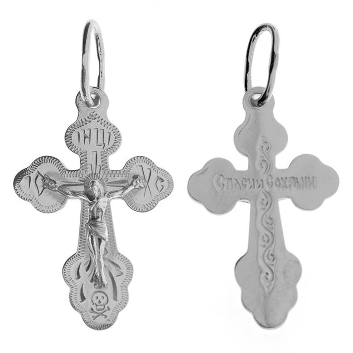 Крест серебряный Ag 925, коллекция Москва златоглавая-2, Родий, 1,3 гр. КРС02241298