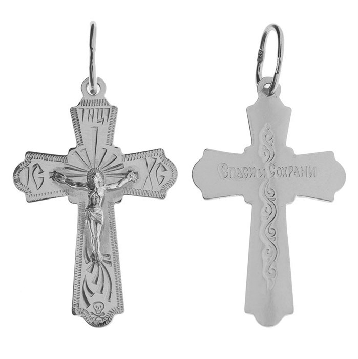 Крест серебряный Ag 925, коллекция Москва златоглавая-2, Родий, 1,7 гр. КРС02241299