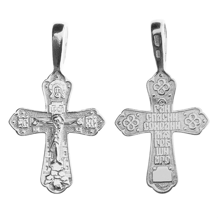 Крест серебряный Ag 925, коллекция Иваново, Родий, 1,12 гр. КРС02241318