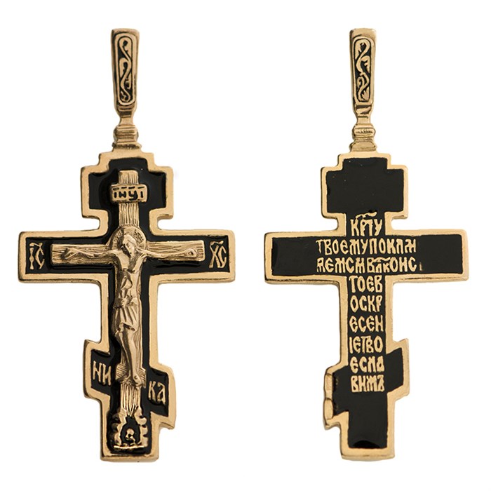 Крест серебряный Ag 925, коллекция Спаси и сохрани, c эмалью, 4,85 гр. КРС02241368