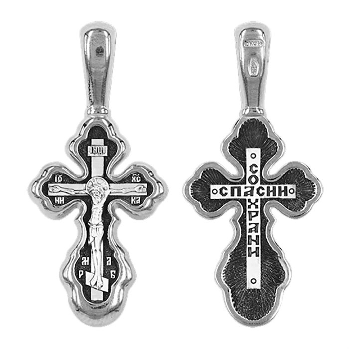 Крест серебряный Ag 925, коллекция Санкт-Петербург, Чернение (оксидирование), 3,17 гр. КРС02241390