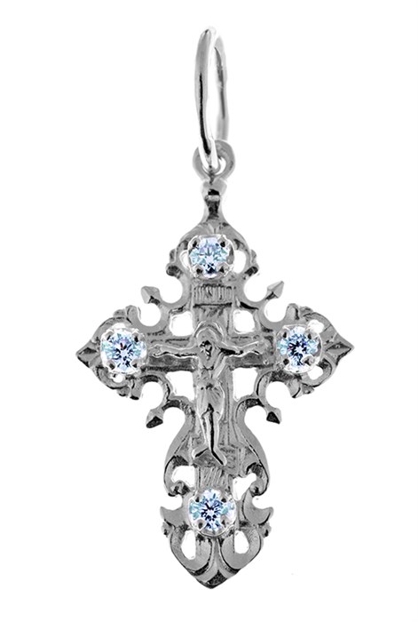 Крест серебряный Ag 925, коллекция Светоч, вставка Фианит, 1,12 гр. КРС02241441