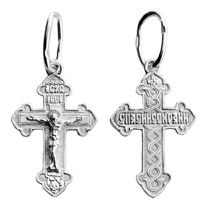 Крест серебряный Ag 925, коллекция Иваново, Родий, 0,89 гр. КРС02241779