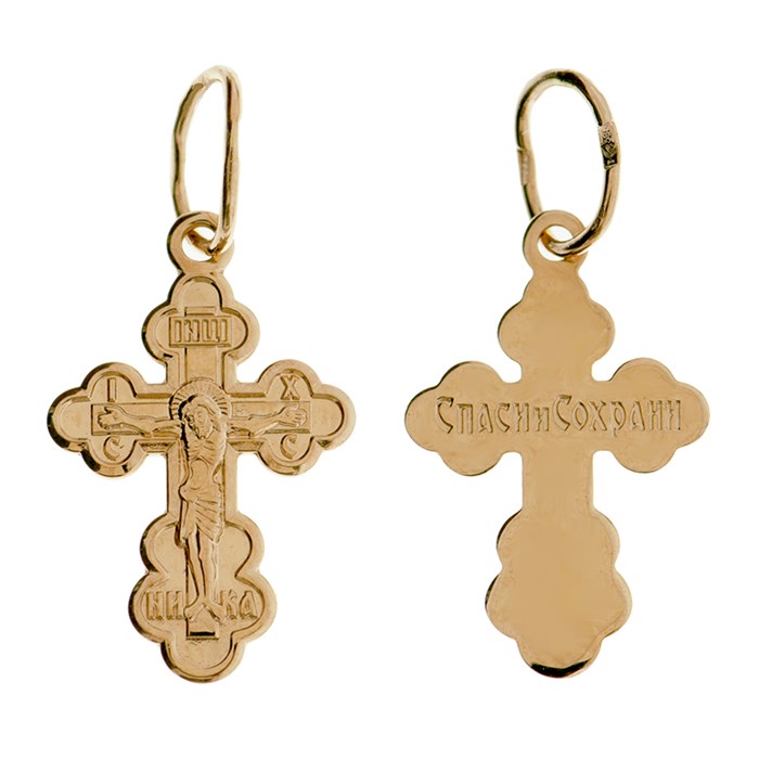 Крест золотой Au 585, коллекция Иваново, 1,27 гр. КРС02241815