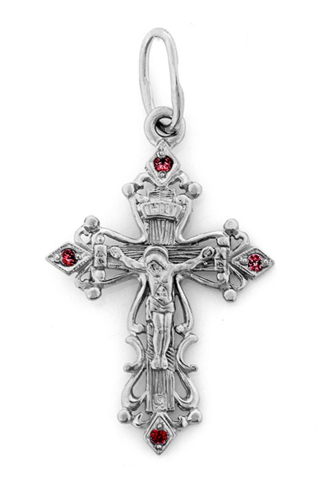 Крест серебряный Ag 925, коллекция Иваново, вставка Фианит, 2,53 гр. КРС02241855