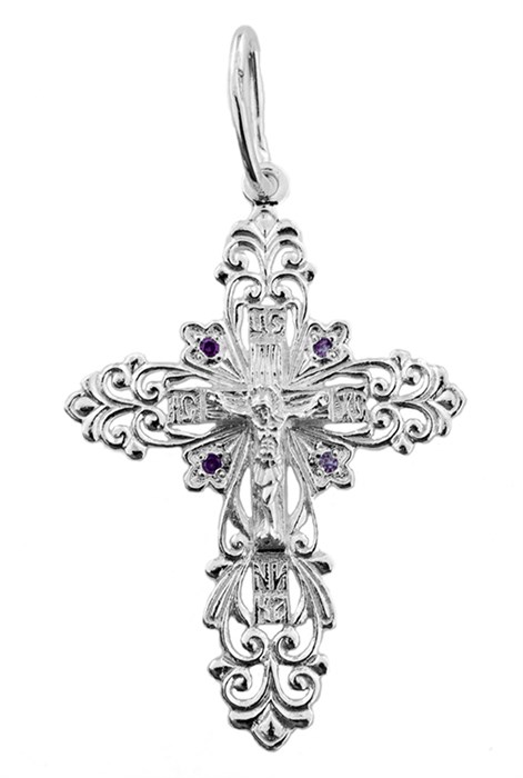 Крест серебряный Ag 925, коллекция Иваново, вставка Фианит, 1,86 гр. КРС02241866
