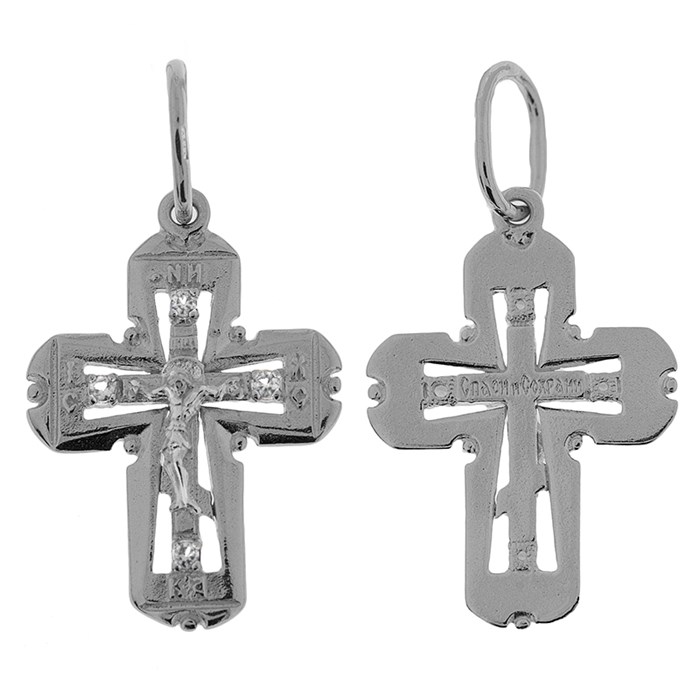 Крест серебряный Ag 925, коллекция Иваново, вставка Фианит, 1,11 гр. КРС02241868