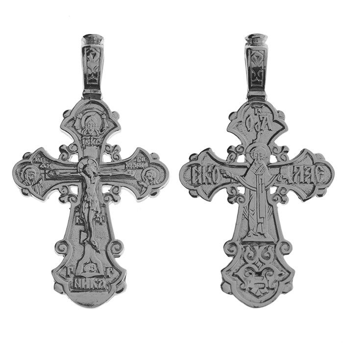 Крест серебряный Ag 925, коллекция Спаси и сохрани, лик Николай Чудотворец, 4,65 гр. КРС02241869