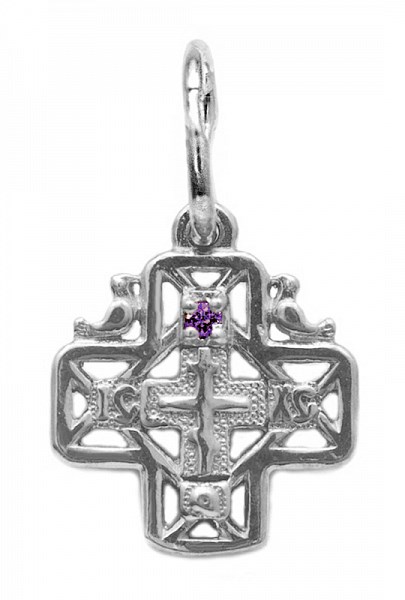 Крест серебряный Ag 925, коллекция Иваново, вставка Фианит, 0,79 гр. КРС02241879