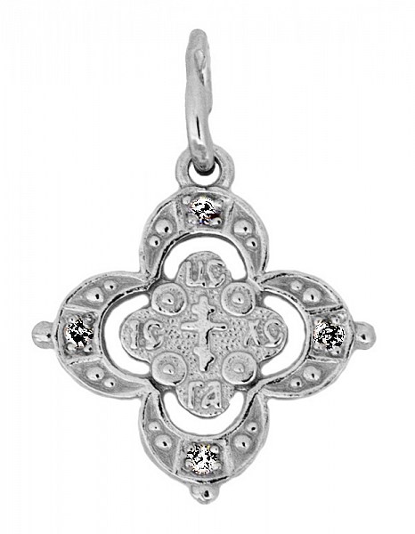 Крест серебряный Ag 925, коллекция Иваново, вставка Фианит, 0,88 гр. КРС02241880