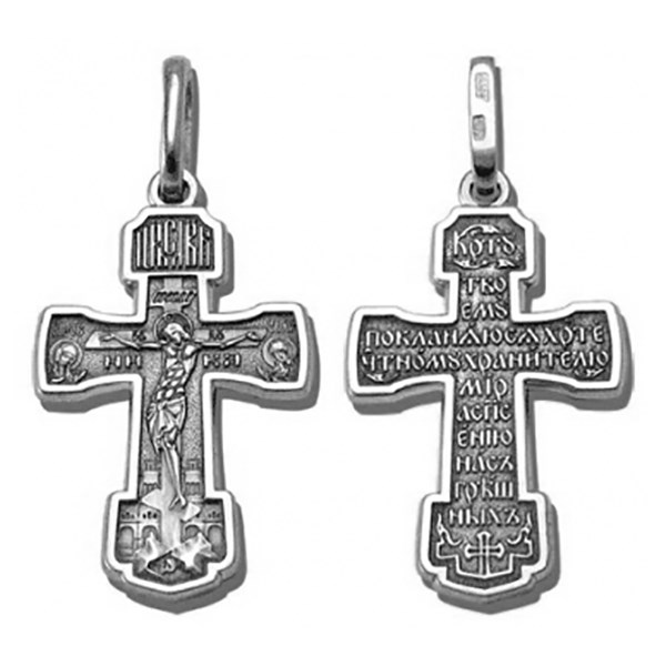 Крест серебряный Ag 925, коллекция Липецк, Чернение (оксидирование), 4,44 гр. КРС02241908