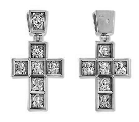 Крест серебряный Ag 925, коллекция Липецк, Чернение (оксидирование), 10,21 гр. КРС02241924