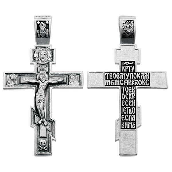 Крест серебряный Ag 925, коллекция Санкт-Петербург, с молитвой Кресту твоему поклоняемся, Владыко, Чернение (оксидирование), 12,99 гр. КРС02241932