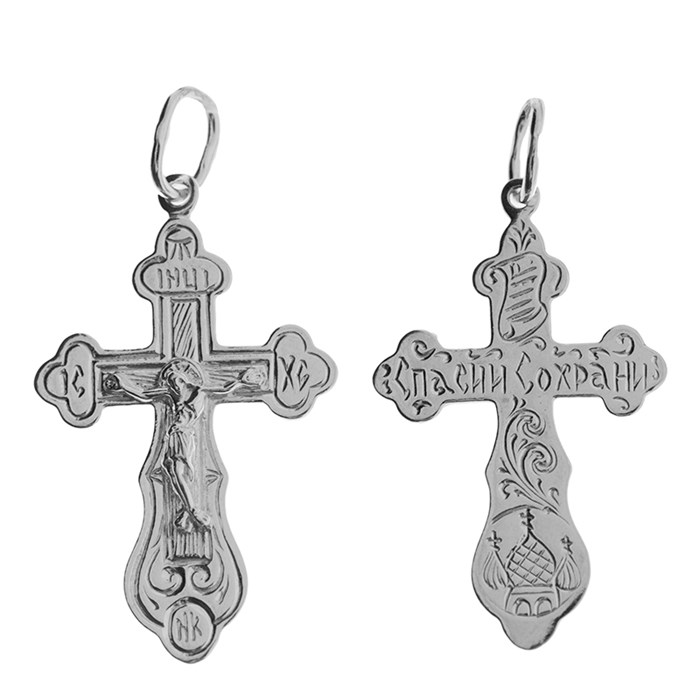 Крест серебряный Ag 925, коллекция Царь Славы, 1,4 гр. КРС02241949