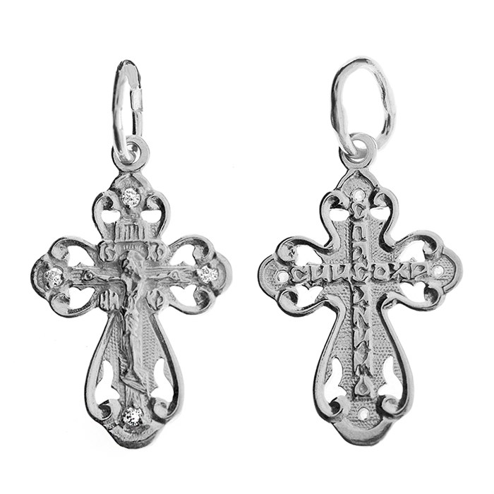 Крест серебряный Ag 925, коллекция Царь Славы, вставка Фианит, 1,01 гр. КРС02241962