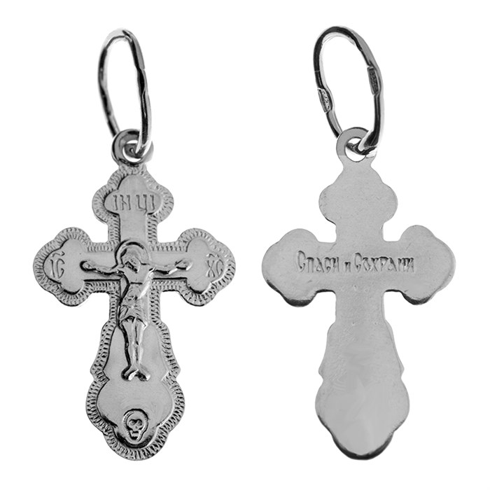 Крест серебряный Ag 925, коллекция Спаси и сохрани, с молитвой Спаси и сохрани, 1,93 гр. КРС02241968