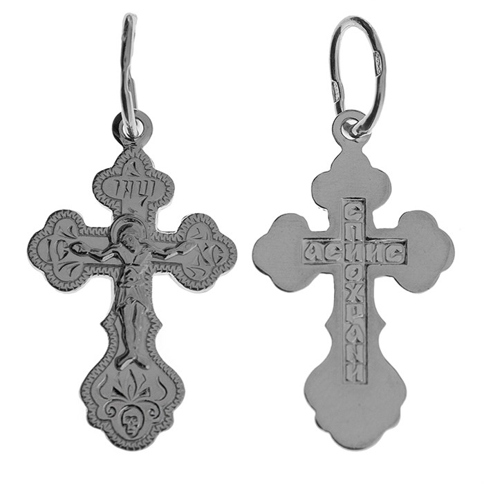 Крест серебряный Ag 925, коллекция Спаси и сохрани, с молитвой Спаси и сохрани, 1,26 гр. КРС02241970
