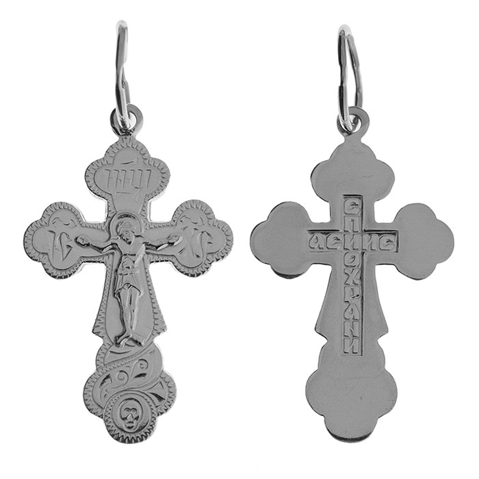 Крест серебряный Ag 925, коллекция Спаси и сохрани, 1,61 гр. КРС02241995
