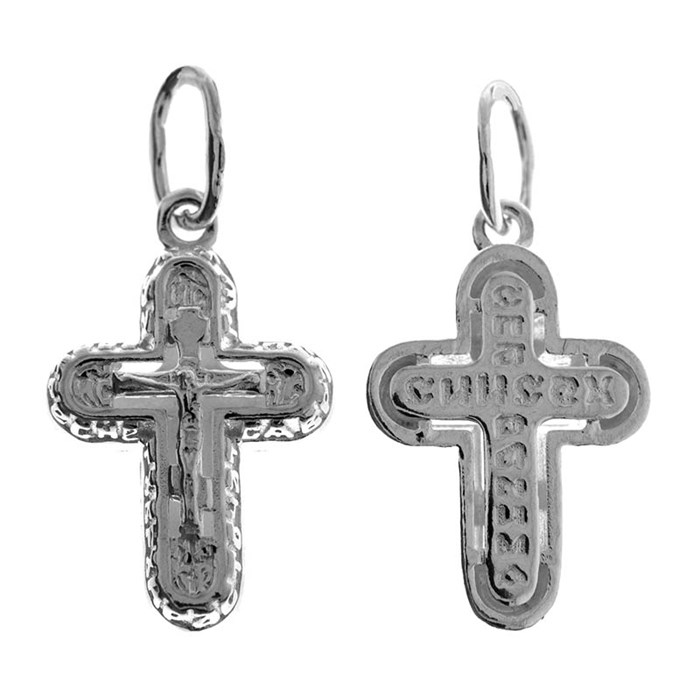 Крест серебряный Ag 925, коллекция Царь Славы, 1,41 гр. КРС02242024