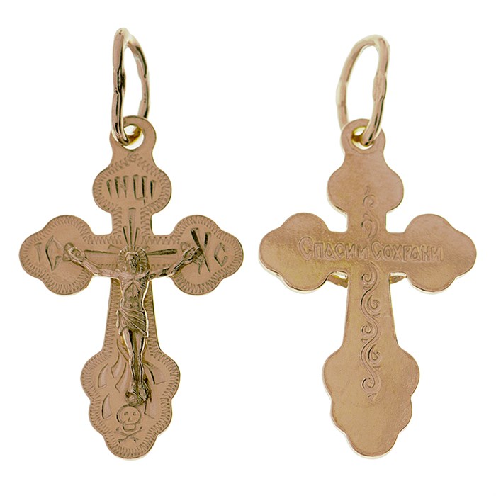 Крест позолоченный Ag 925/Au 585, коллекция Москва златоглавая-2, Позолота красная 585*, 1,25 гр. КРС02242132