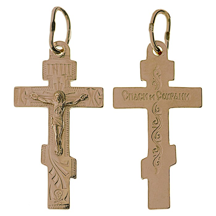 Крест позолоченный Ag 925/Au 585, коллекция Москва златоглавая-2, Позолота красная 585*, 1,35 гр. КРС02242139