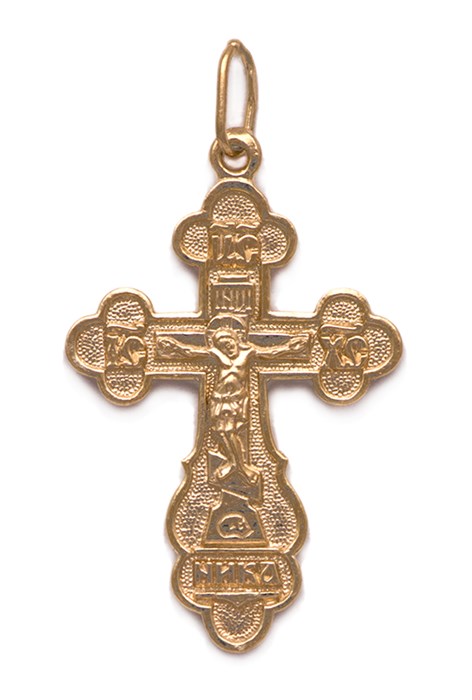 Крест позолоченный Ag 925/Au 585, коллекция Эпифания, Позолота красная 585*, 2,39 гр. КРС02242245