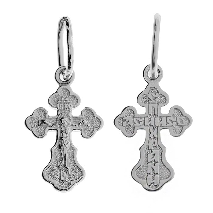 Крест серебряный Ag 925, коллекция Иваново, Платина, 0,58 гр. КРС02242346