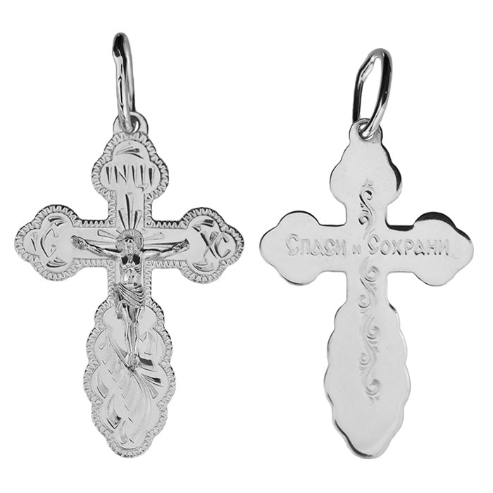 Крест серебряный Ag 925, коллекция Москва златоглавая-2, Родий, 3,65 гр. КРС02242522
