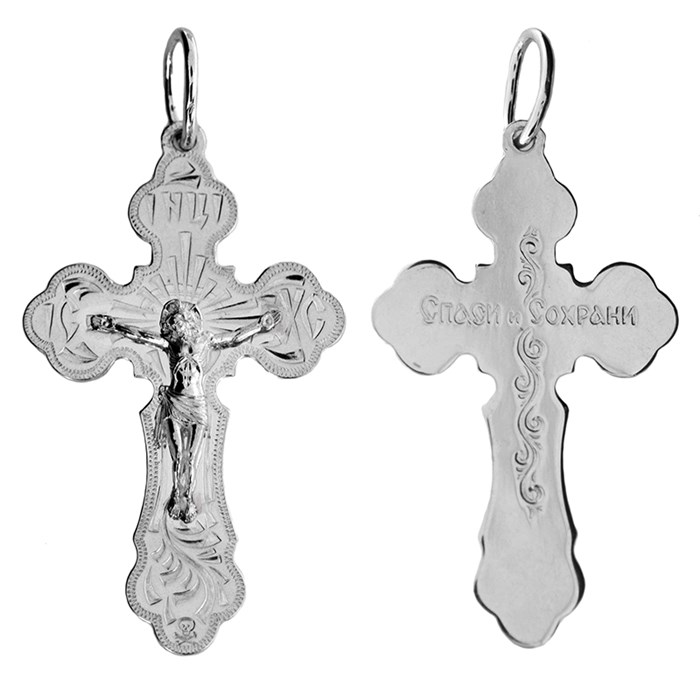 Крест серебряный Ag 925, коллекция Москва златоглавая-2, Родий, 4,92 гр. КРС02242531
